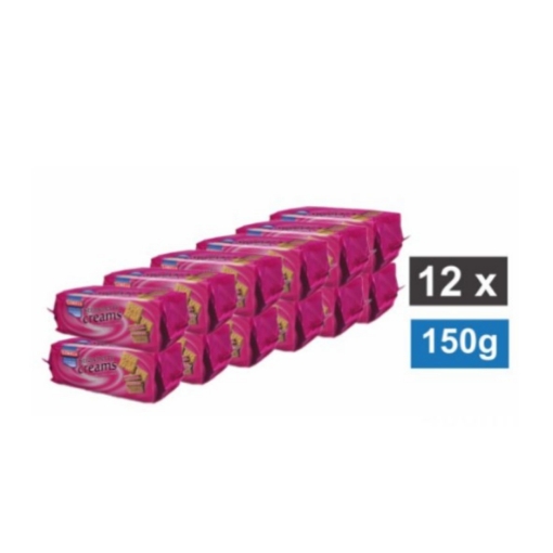 Picture of LOBELS STRAWBERRY CREAMS BISCUITS 12x150g