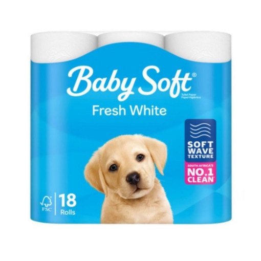 Picture of BABYSOFT WHITE TOILET PAPER 2PLY 18 PACK