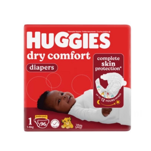 Picture of HUGGIES DRY COMFORT DIAPERS SIZE 1, 1x96s