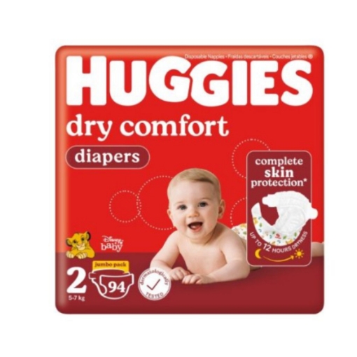 Picture of HUGGIES DRY COMFORT DIAPERS SIZE 2, 1x94s