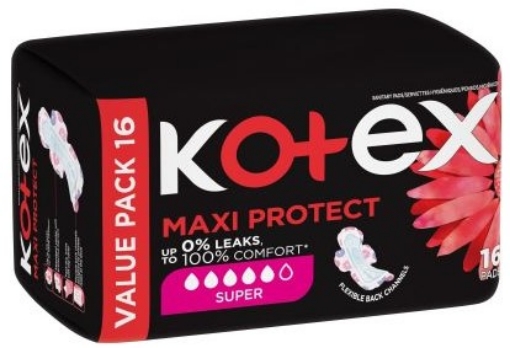 Picture of KOTEX DESIGNER MAXI PROTECT SUPER PADS 16's - copy