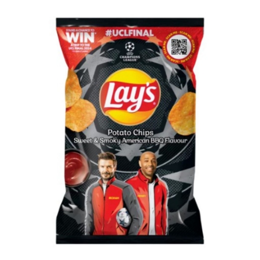 Picture of LAY'S SWEET & SMOKEY AMERICAN BBQ FLAVOUR POTATO CHIPS 105g