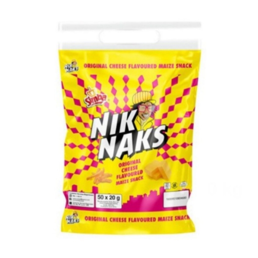 Picture of SIMBA NIKNAKS CHEESE FLAVOURED MAIZE SNACK 50x20g