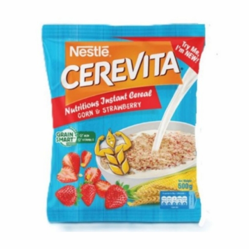 Picture of NESTLE CEREVITA STRAWBERRY INSTANT CEREAL SATCHET 500G