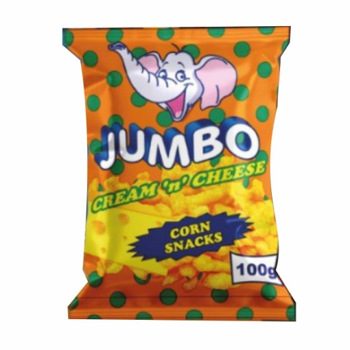 Picture of JUMBO MAIZE SNACKS CREAM AND CHEESE 10x100G