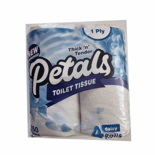 Picture of PETALS DAISY 350 SHEETS 1PLY TOILET TISSUE PAPER 4S