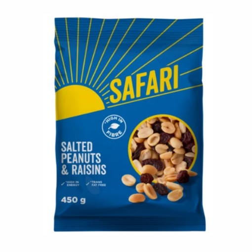 Picture of SAFARI ROASTED PEANUTS AND RAISINS 450G